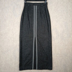 Steinbock Tyrol Austria Womens US 4 Lined Wool Dark Gray Maxi Pencil Skirt VTG